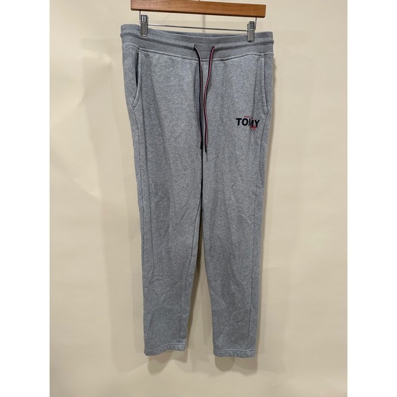 Tommy Hilfiger Mens Gray Logo Embroidered Lounge Jogger Sweatpants - Picture 1 of 6
